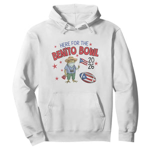 Here for the Benito Bowl 2026 Coquí Frog Hoodie Puerto Rican Funny Football Music Fans TS02 White Print Your Wear