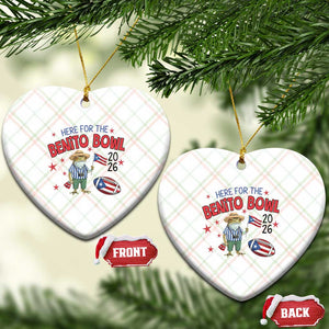 Here for the Benito Bowl 2026 Coquí Frog Ceramic Ornament Puerto Rican Funny Football Music Fans TS02 Print Your Wear