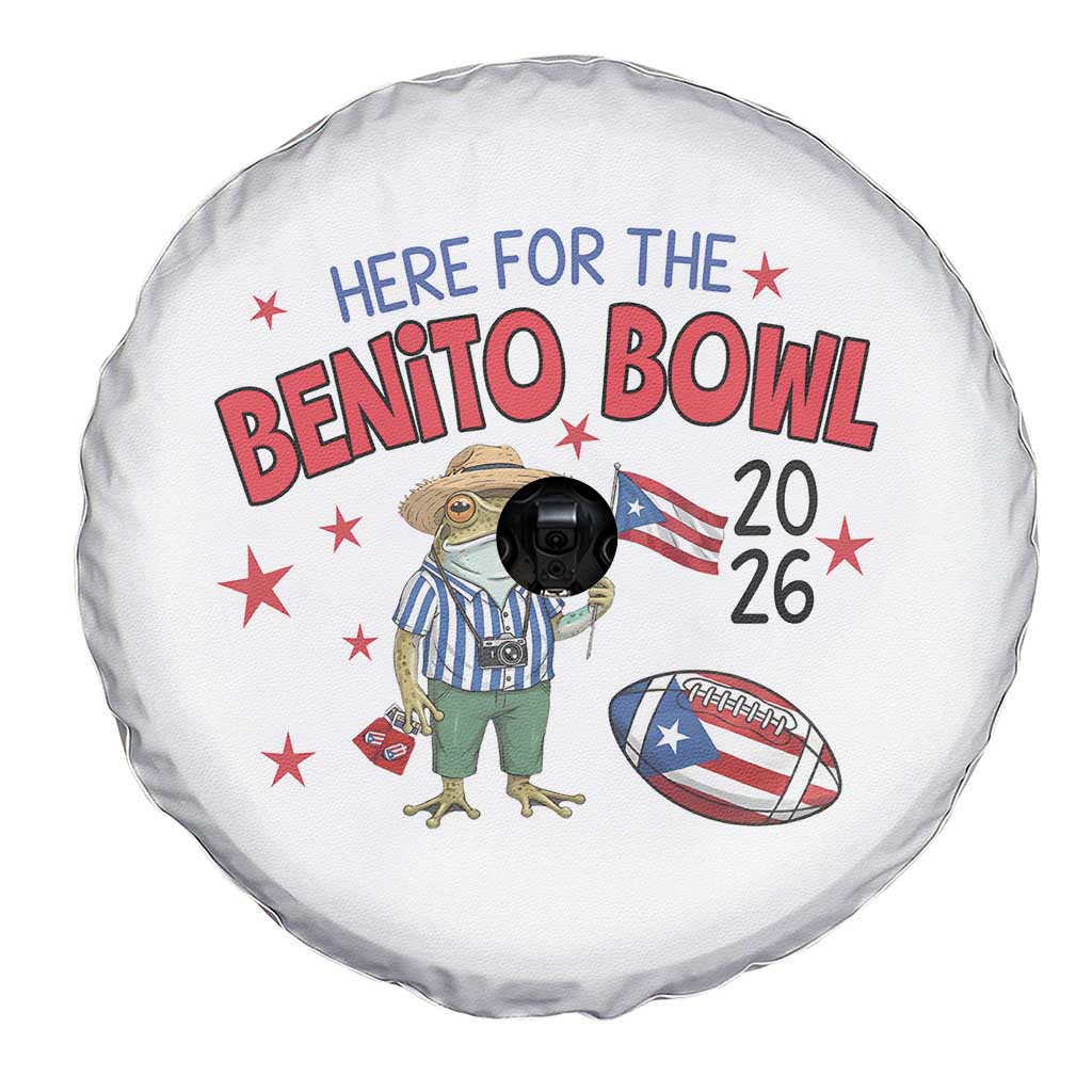 Here for the Benito Bowl 2026 Coquí Frog Spare Tire Cover Puerto Rican Funny Football Music Fans TS02 Print Your Wear