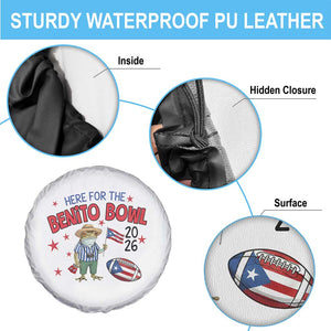 Here for the Benito Bowl 2026 Coquí Frog Spare Tire Cover Puerto Rican Funny Football Music Fans TS02 Print Your Wear