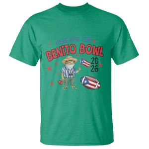 Here for the Benito Bowl 2026 Coquí Frog T Shirt Puerto Rican Funny Football Music Fans TS02 Irish Green Print Your Wear