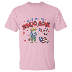 Here for the Benito Bowl 2026 Coquí Frog T Shirt Puerto Rican Funny Football Music Fans TS02 Light Pink Print Your Wear