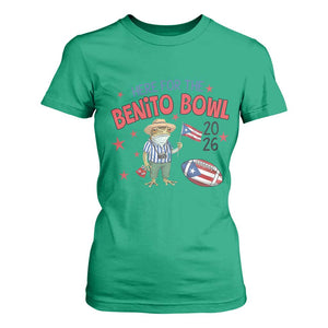 Here for the Benito Bowl 2026 Coquí Frog T Shirt For Women Puerto Rican Funny Football Music Fans TS02 Irish Green Print Your Wear