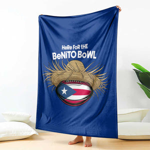 Here for the Benito Bowl Straw Hat Throw Blanket Puerto Rico Flag Football Music Fans TS02 Print Your Wear