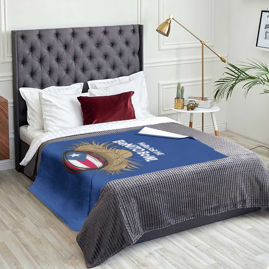 Here for the Benito Bowl Straw Hat Throw Blanket Puerto Rico Flag Football Music Fans TS02 Print Your Wear