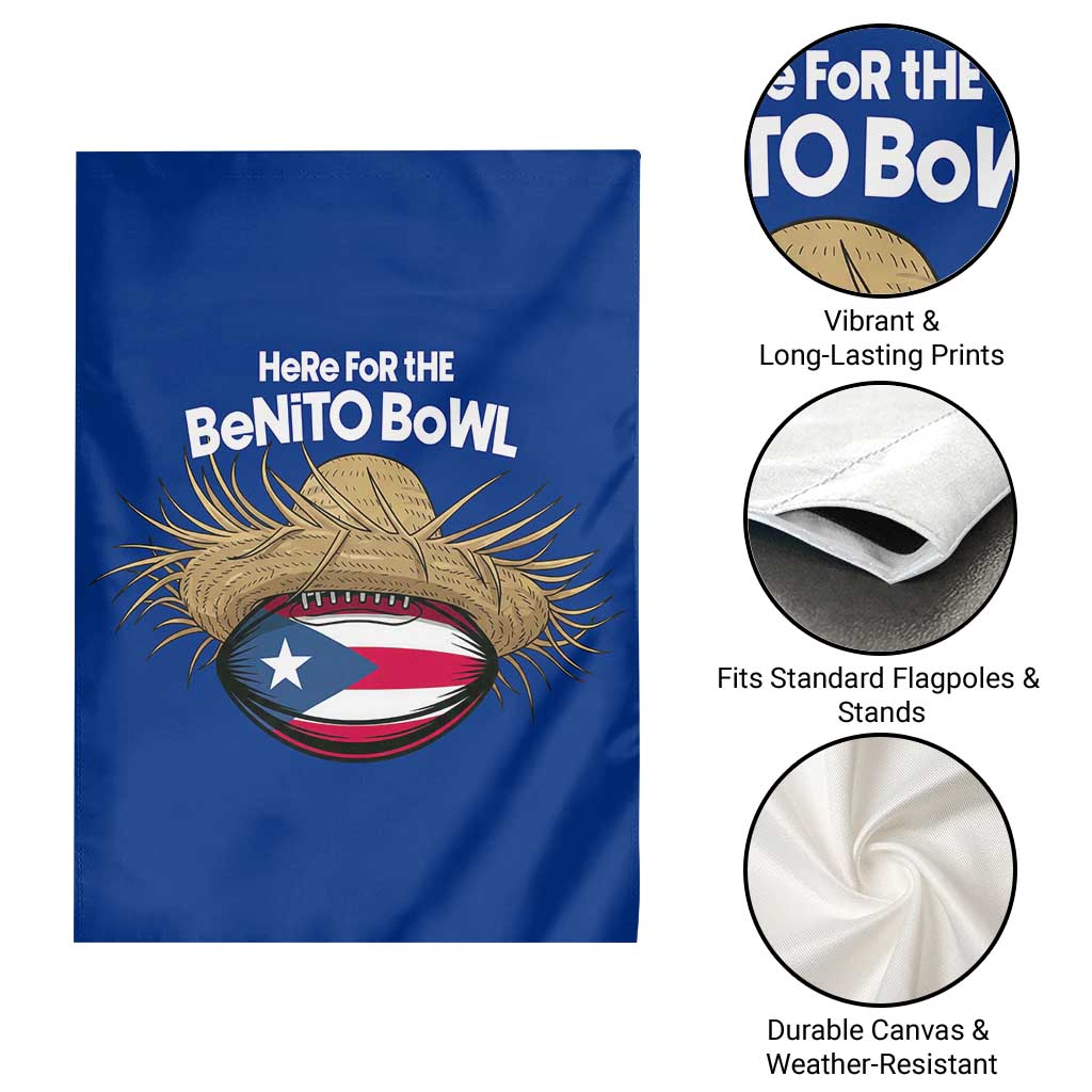 Here for the Benito Bowl Straw Hat Garden Flag Puerto Rico Flag Football Music Fans TS02 Print Your Wear