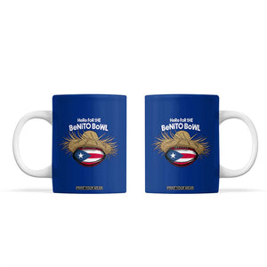 Here for the Benito Bowl Straw Hat Coffee Mug Puerto Rico Flag Football Music Fans TS02 Royal Blue Print Your Wear