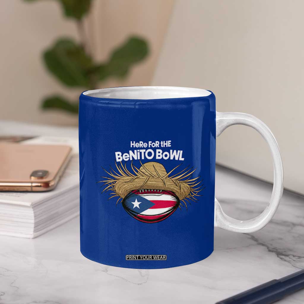 Here for the Benito Bowl Straw Hat Coffee Mug Puerto Rico Flag Football Music Fans TS02 Print Your Wear