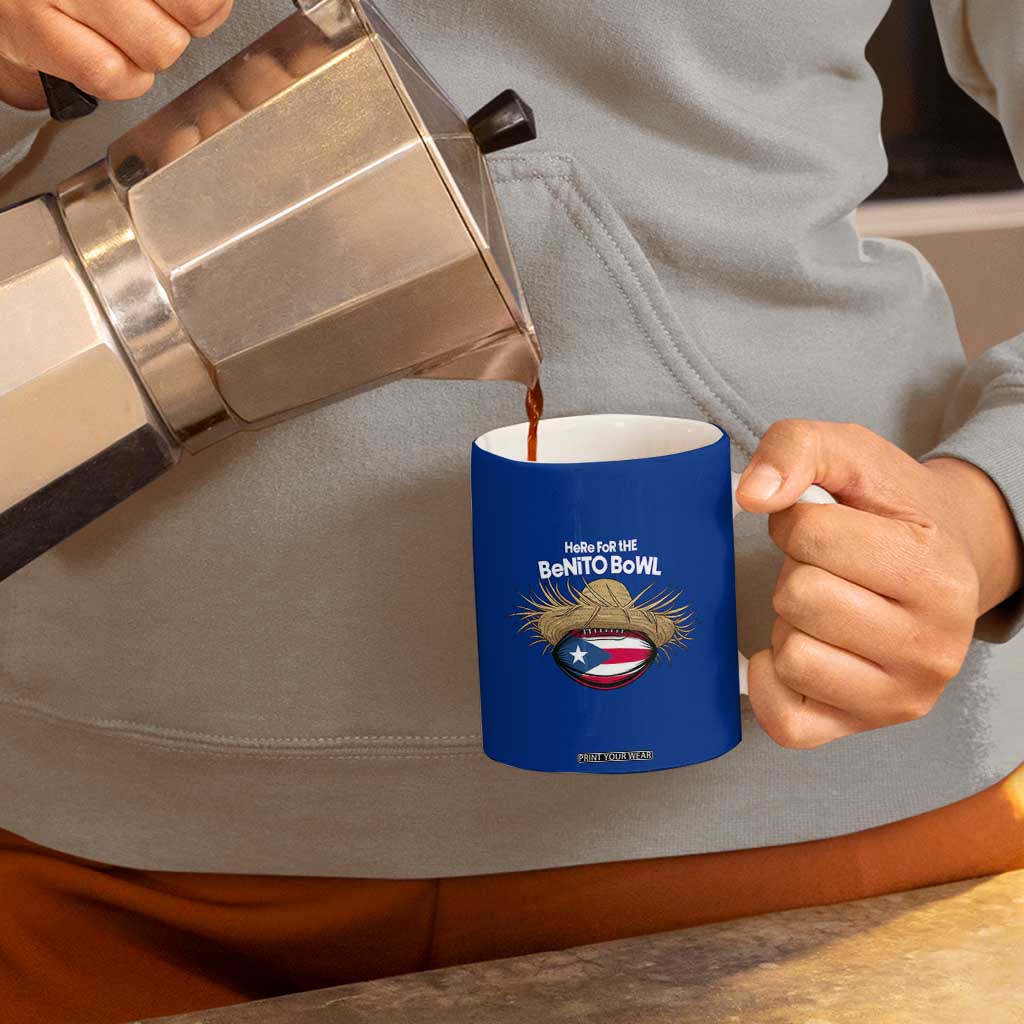 Here for the Benito Bowl Straw Hat Coffee Mug Puerto Rico Flag Football Music Fans TS02 Print Your Wear