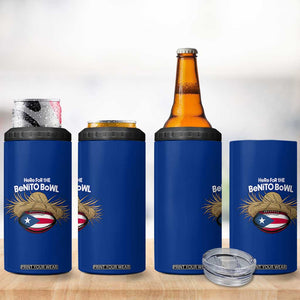 Here for the Benito Bowl Straw Hat 4 in 1 Can Cooler Tumbler Puerto Rico Flag Football Music Fans TS02 Print Your Wear