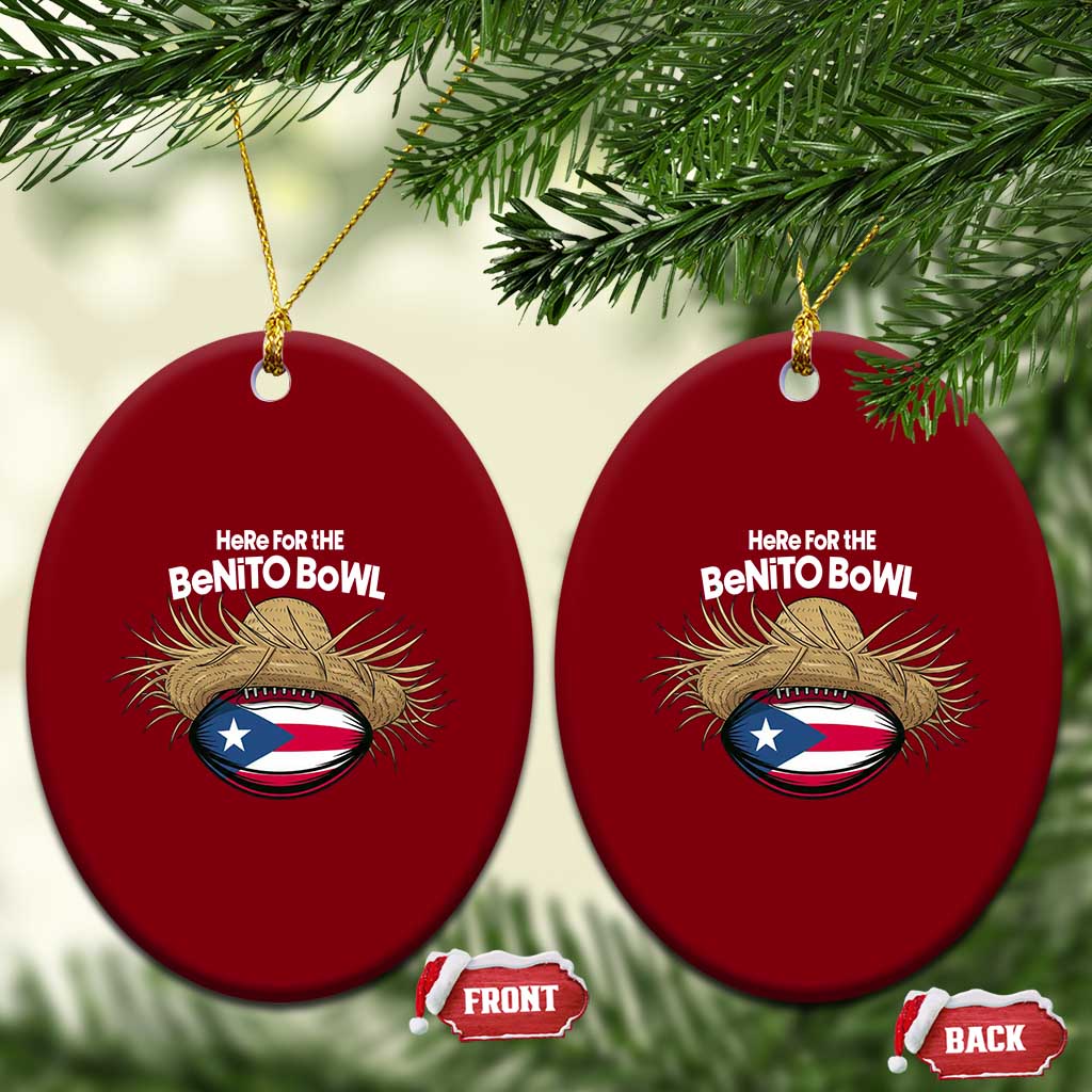 Here for the Benito Bowl Straw Hat Ceramic Ornament Puerto Rico Flag Football Music Fans TS02 Print Your Wear