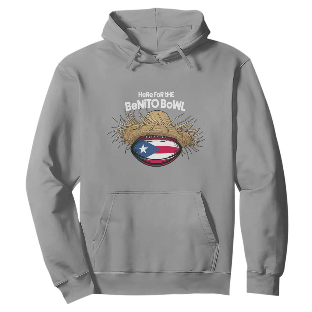 Here for the Benito Bowl Straw Hat Hoodie Puerto Rico Flag Football Music Fans TS02 Sport Gray Print Your Wear