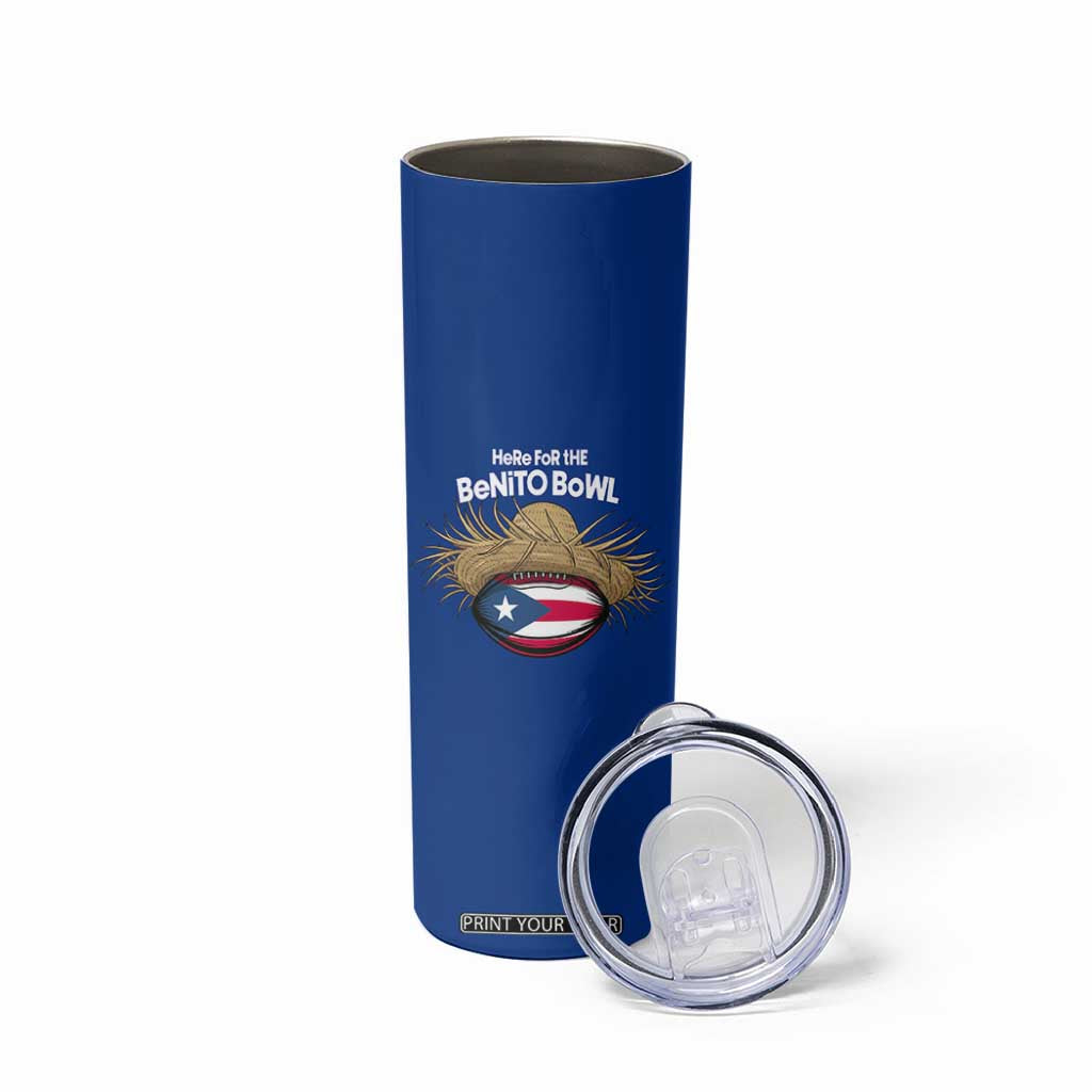 Here for the Benito Bowl Straw Hat Skinny Tumbler Puerto Rico Flag Football Music Fans TS02 Print Your Wear