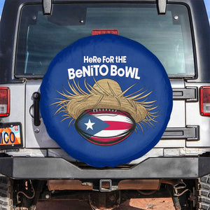 Here for the Benito Bowl Straw Hat Spare Tire Cover Puerto Rico Flag Football Music Fans TS02 No hole Royal Blue Print Your Wear