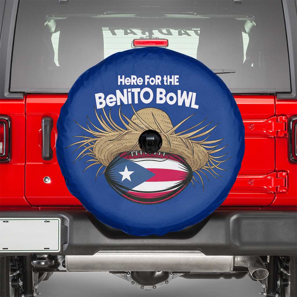 Here for the Benito Bowl Straw Hat Spare Tire Cover Puerto Rico Flag Football Music Fans TS02 Royal Blue Print Your Wear