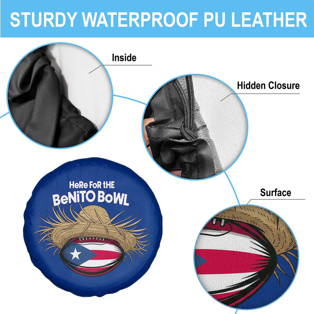 Here for the Benito Bowl Straw Hat Spare Tire Cover Puerto Rico Flag Football Music Fans TS02 Print Your Wear
