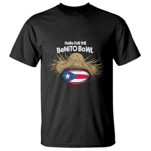 Here for the Benito Bowl Straw Hat T Shirt Puerto Rico Flag Football Music Fans TS02 Black Print Your Wear