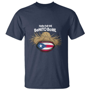 Here for the Benito Bowl Straw Hat T Shirt Puerto Rico Flag Football Music Fans TS02 Navy Print Your Wear