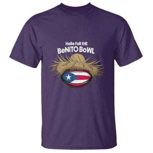 Here for the Benito Bowl Straw Hat T Shirt Puerto Rico Flag Football Music Fans TS02 Purple Print Your Wear