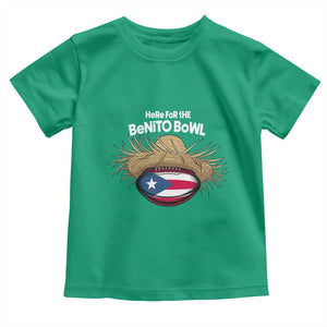 Here for the Benito Bowl Straw Hat Toddler T Shirt Puerto Rico Flag Football Music Fans TS02 Irish Green Print Your Wear