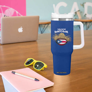Here for the Benito Bowl Straw Hat Tumbler With Handle Puerto Rico Flag Football Music Fans TS02 Print Your Wear
