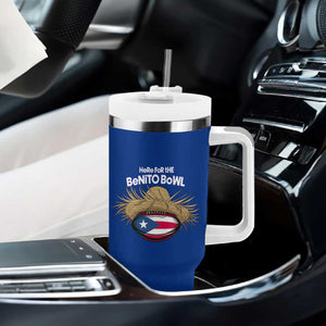 Here for the Benito Bowl Straw Hat Tumbler With Handle Puerto Rico Flag Football Music Fans TS02 Print Your Wear