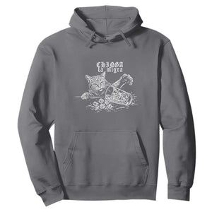 Chinga La Migra Protest Cat Hoodie Spanish Resistance Against Ice TS02 Charcoal Print Your Wear