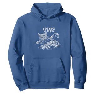 Chinga La Migra Protest Cat Hoodie Spanish Resistance Against Ice TS02 Royal Blue Print Your Wear