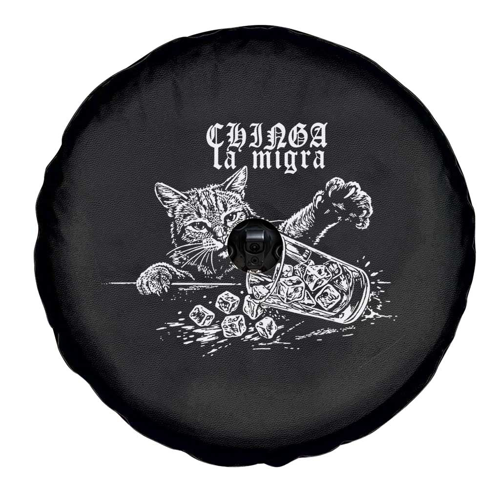 Chinga La Migra Protest Cat Spare Tire Cover Spanish Resistance Against Ice TS02 Print Your Wear