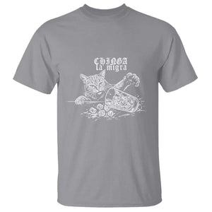 Chinga La Migra Protest Cat T Shirt Spanish Resistance Against Ice TS02 Sport Gray Print Your Wear