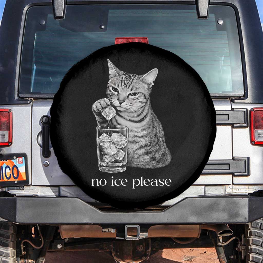 No Ice Please Realistic Angry Cat Graphic Spare Tire Cover Resistance Against Ice Protest TS02 No hole Black Print Your Wear
