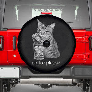 No Ice Please Realistic Angry Cat Graphic Spare Tire Cover Resistance Against Ice Protest TS02 Black Print Your Wear