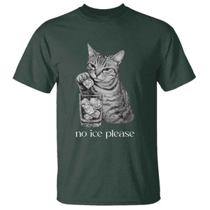 No Ice Please Realistic Angry Cat Graphic T Shirt Resistance Against Ice Protest TS02 Dark Forest Green Print Your Wear