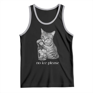 No Ice Please Realistic Angry Cat Graphic Tank Top Resistance Against Ice Protest TS02 Black Athletic Heather Print Your Wear