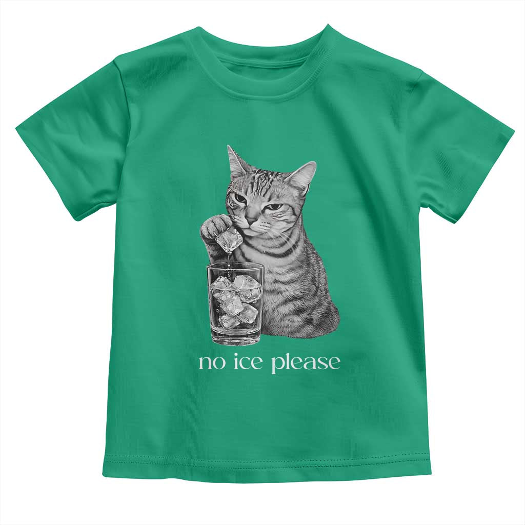 No Ice Please Realistic Angry Cat Graphic Toddler T Shirt Resistance Against Ice Protest TS02 Irish Green Print Your Wear