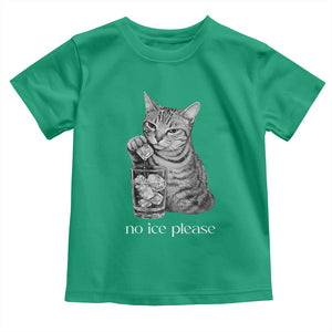 No Ice Please Realistic Angry Cat Graphic Toddler T Shirt Resistance Against Ice Protest TS02 Irish Green Print Your Wear