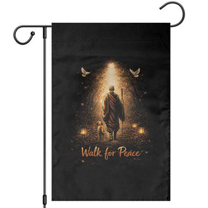 Walk for Peace Lantern Path Garden Flag Monk and Aloka the Dog Spiritual Journey TS02 Black Print Your Wear