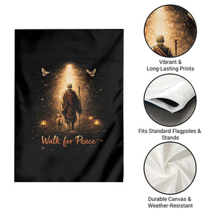 Walk for Peace Lantern Path Garden Flag Monk and Aloka the Dog Spiritual Journey TS02 Print Your Wear