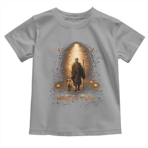 Walk for Peace Lantern Path Toddler T Shirt Monk and Aloka the Dog Spiritual Journey TS02 Sport Gray Print Your Wear