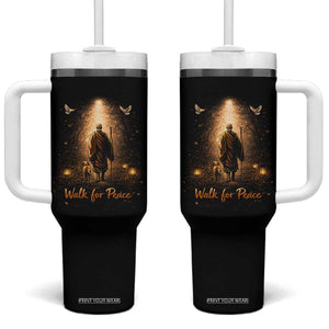 Walk for Peace Lantern Path Tumbler With Handle Monk and Aloka the Dog Spiritual Journey TS02 One Size: 40 oz Black Print Your Wear