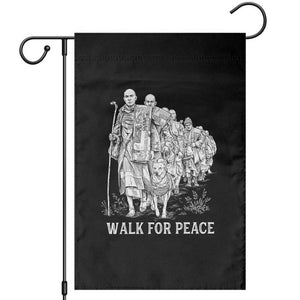 Walk for Peace Walking Monks and Aloka the Dog Garden Flag Buddhist Mindfulness Spiritual Religious Faith TS02 Black Print Your Wear