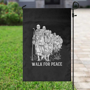 Walk for Peace Walking Monks and Aloka the Dog Garden Flag Buddhist Mindfulness Spiritual Religious Faith TS02 Print Your Wear