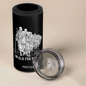 Walk for Peace Walking Monks and Aloka the Dog 4 in 1 Can Cooler Tumbler Buddhist Mindfulness Spiritual Religious Faith TS02 Print Your Wear