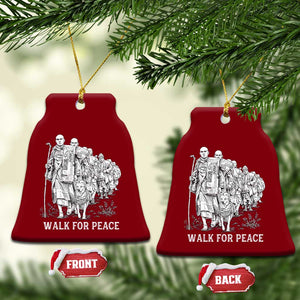 Walk for Peace Walking Monks and Aloka the Dog Ceramic Ornament Buddhist Mindfulness Spiritual Religious Faith TS02 Print Your Wear
