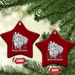 Walk for Peace Walking Monks and Aloka the Dog Ceramic Ornament Buddhist Mindfulness Spiritual Religious Faith TS02 Print Your Wear