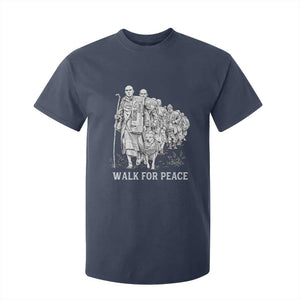 Walk for Peace Walking Monks and Aloka the Dog T Shirt For Kid Buddhist Mindfulness Spiritual Religious Faith TS02 Navy Print Your Wear