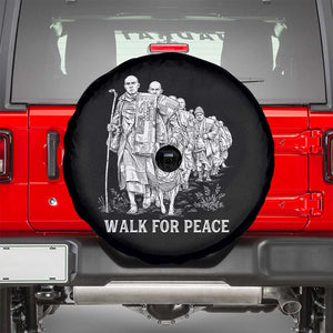 Walk for Peace Walking Monks and Aloka the Dog Spare Tire Cover Buddhist Mindfulness Spiritual Religious Faith TS02 Black Print Your Wear