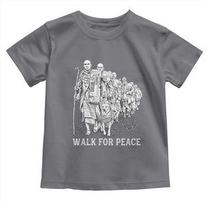 Walk for Peace Walking Monks and Aloka the Dog Toddler T Shirt Buddhist Mindfulness Spiritual Religious Faith TS02 Charcoal Print Your Wear