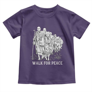 Walk for Peace Walking Monks and Aloka the Dog Toddler T Shirt Buddhist Mindfulness Spiritual Religious Faith TS02 Purple Print Your Wear