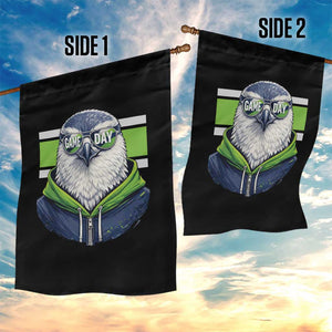 Cool Hawk Wearing Hoodie Graphic Garden Flag Game Day Swagger TS02 Print Your Wear